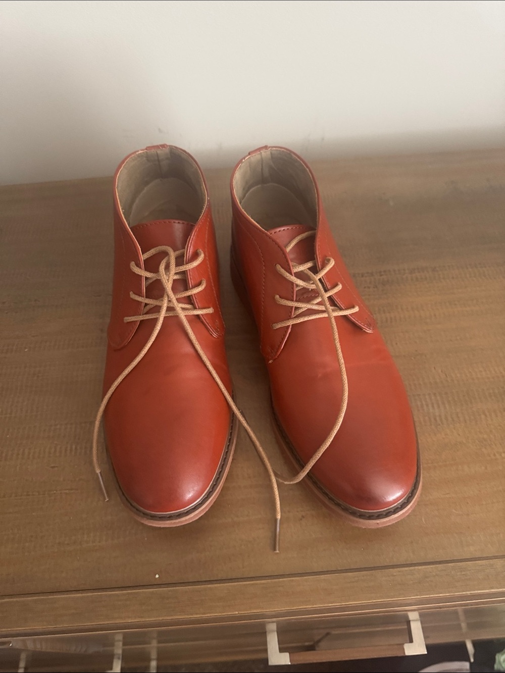 Deer Stags Red Kids Dress Chukka Shoes
